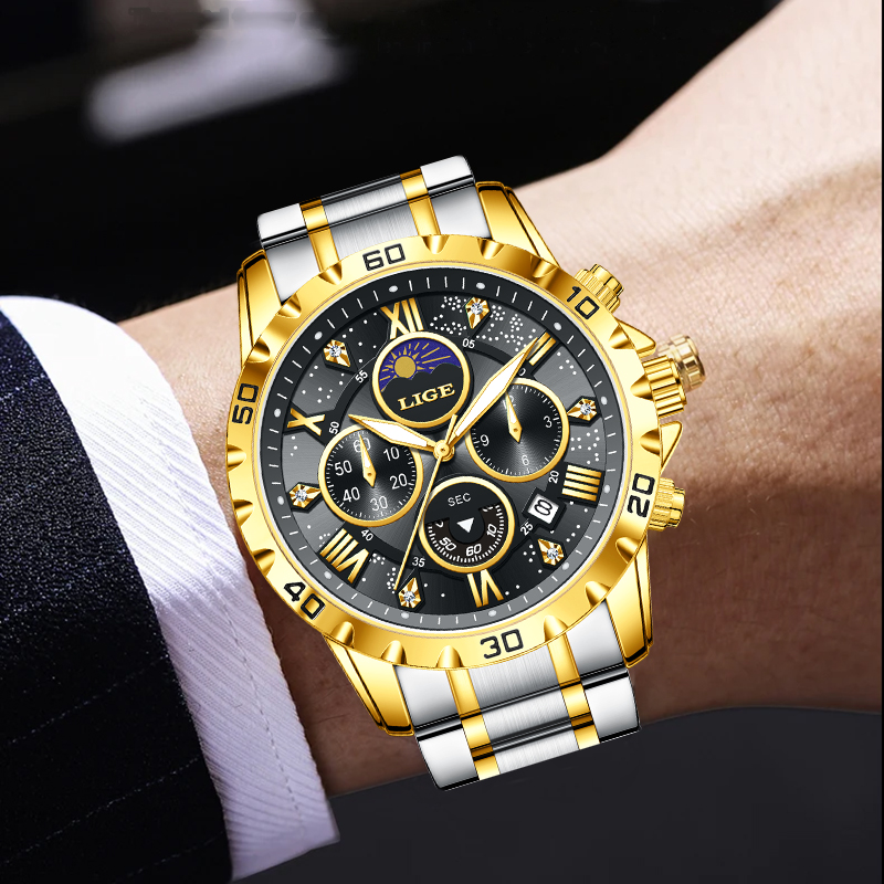 Luxury Watch Brands - LIGE Üst Marka Lüks Kuvars Erkek