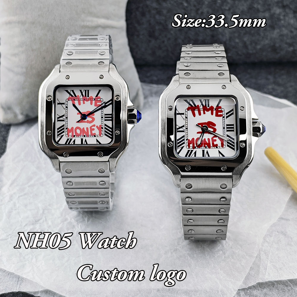 Luxury Watch Time - Yeni NH05 Kare Saat Zaman Para