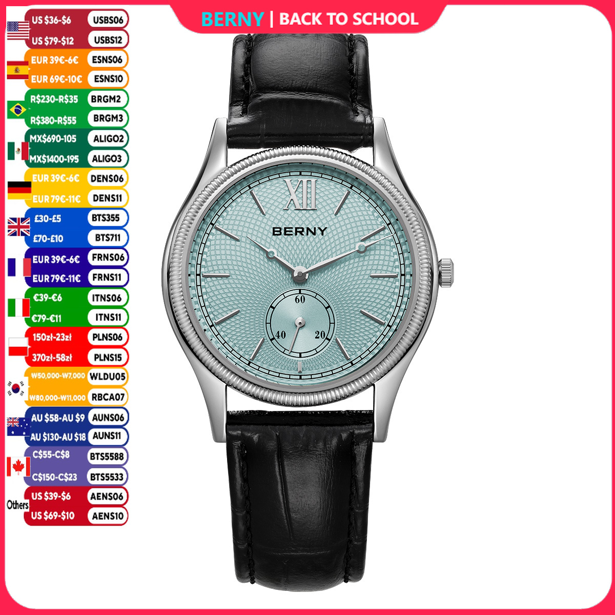 Zen Luxury Watch - BERNY Erkek Saatleri İnce Lüks Klasik