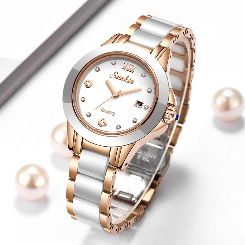 Luxury Watch & Jewellery - Sunkta Moda Rahat Kuvars Kadın Izle