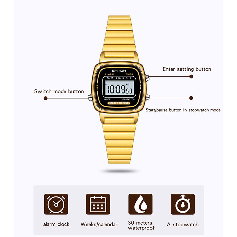 SANDA Kadınlar Altın Klasik Ku - Luxury Watch Time incelemesi ve fiyatı